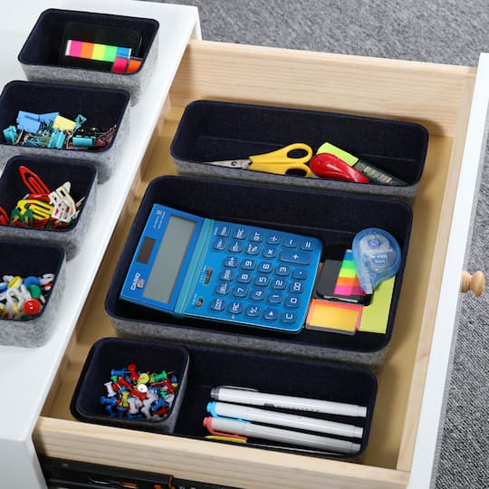 Welaxy Felt Piece Drawer Organizer Tray Set